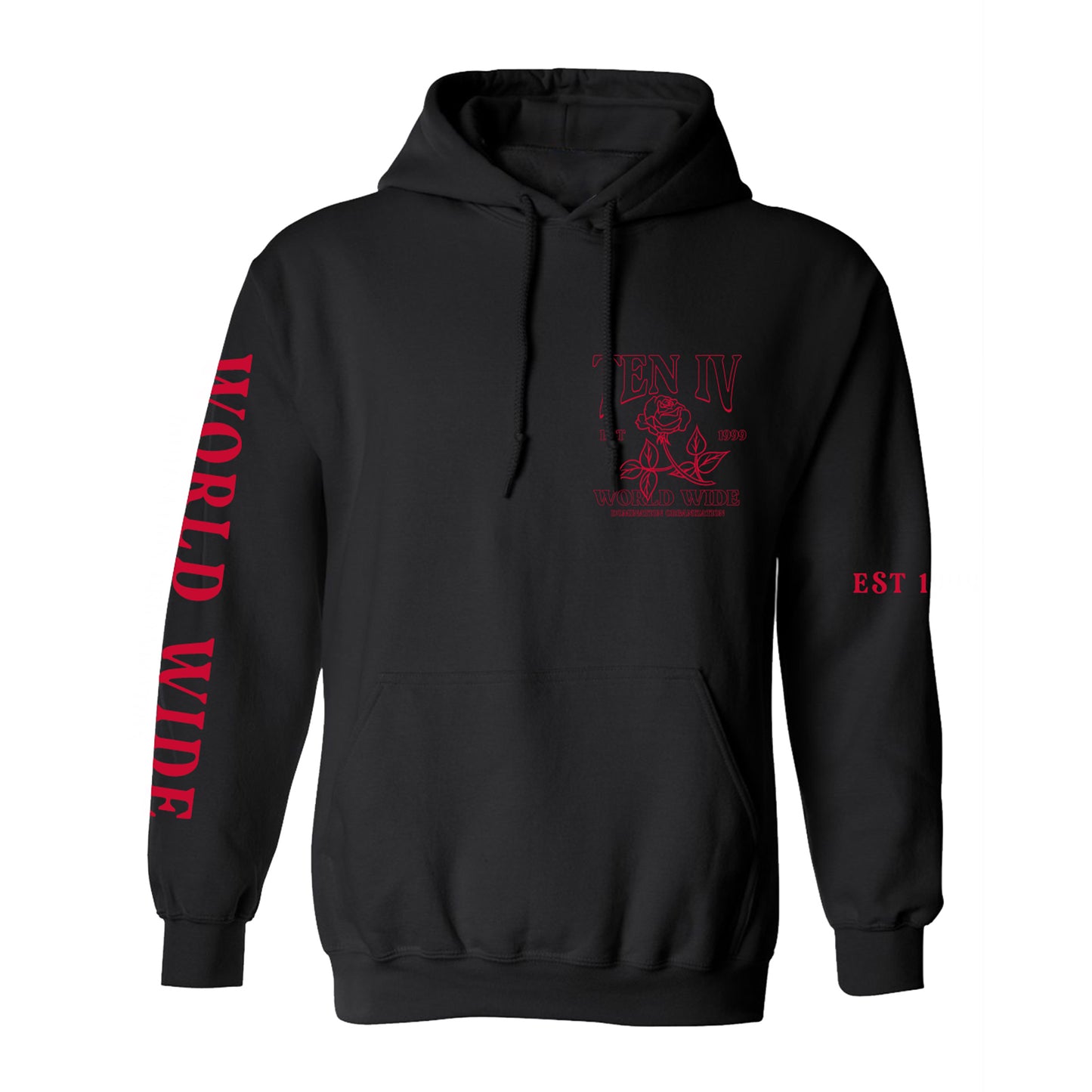 TEN IV World Wide Hoodie - Red Print